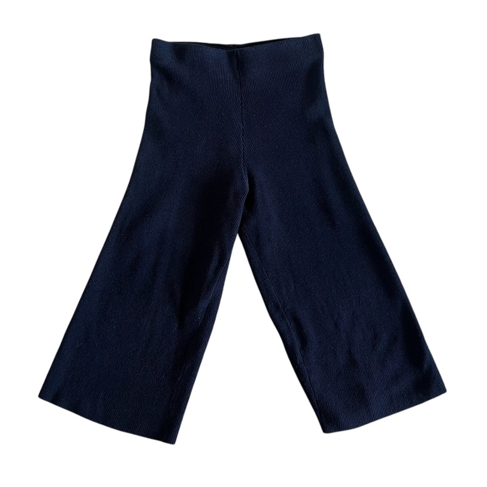 FRAY I.D Knit Wide Cropped Gaucho Pants Capris